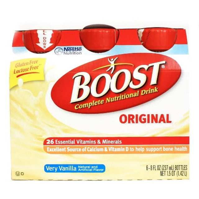 Boost Original Complete Very Vanilla Nutritional Drink, 6 Count (Pack of 2)