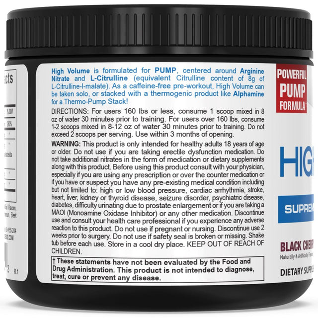 Pescience High Volume, Nitric Oxide Booster, Cotton Candy, 18 Servings