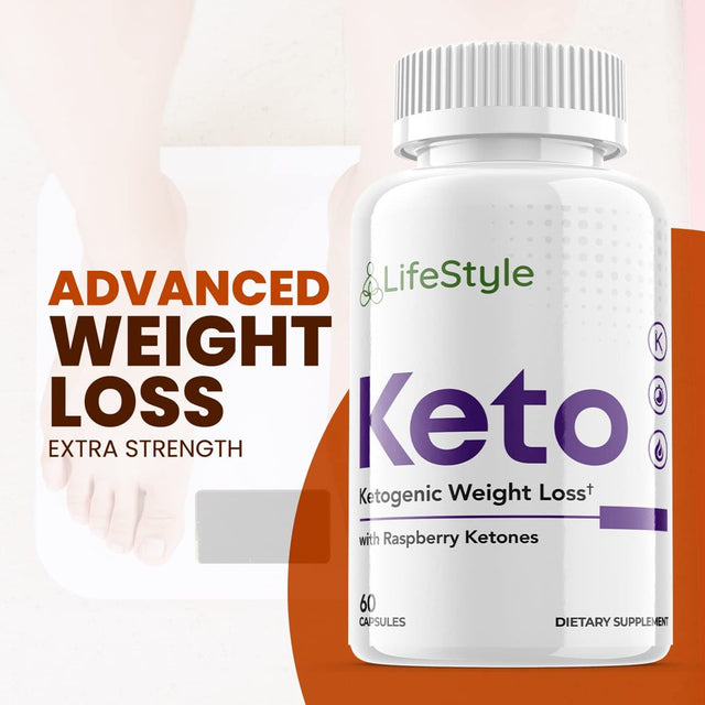 Lifestyle Keto - Ketogenic Weight Loss - Energy & Focus Boosting Dietary Supplements for Weight Management & Metabolism - Advanced Fat Burn Raspberry Ketones Pills - 60 Capsules (1 Pack)