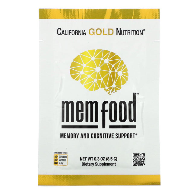 California Gold Nutrition MEM Food, Memory & Cognitive Support, 60 Packets, 0.3 Oz (8.5 G) Each