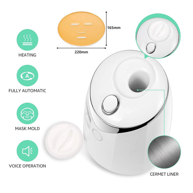 Face Mask Machine - Professional DIY Face Mask Maker Automatic Fruit Vegetable Facial Cream Beauty Kit for Removal Wrinkle anti Aging Skin Care, Including 32 Counts Collagen Pills