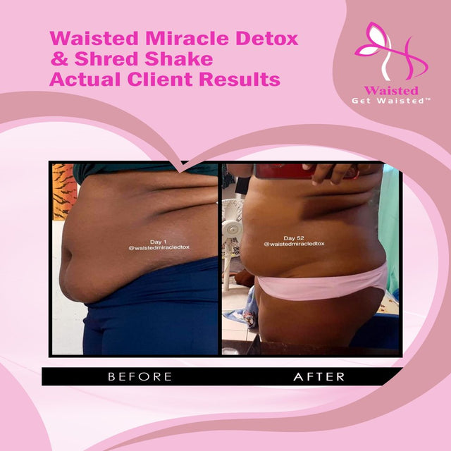 Waisted Miracle Detox & Shred Shake, Shred Belly Fat, Get Rid of Bloating, Toxins, Parasites, Feces and Kickstart Your Metabolism, 15 Servings