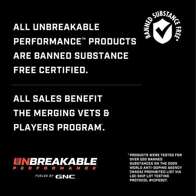 GNC Unbreakable Performance 100% Whey | Build + Recover, Banned Substance Free | Supreme Chocolate | 25 Servings