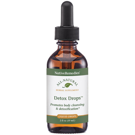 Nativeremedies Detox Drops - All Natural Herbal Supplement Promotes Systemic Body Cleansing, Toxin Release and Liver Function and Detoxification - 59 Ml