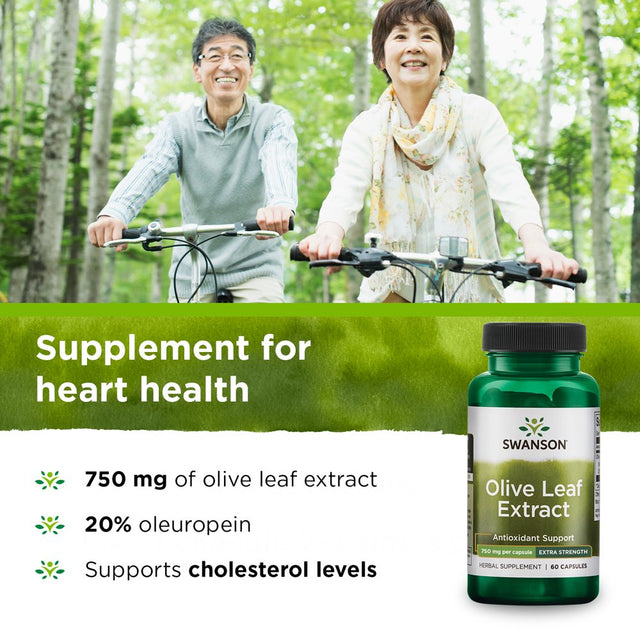 Swanson Herbal Supplements Extra Strength Olive Leaf Extract 750 Mg Capsule 60Ct