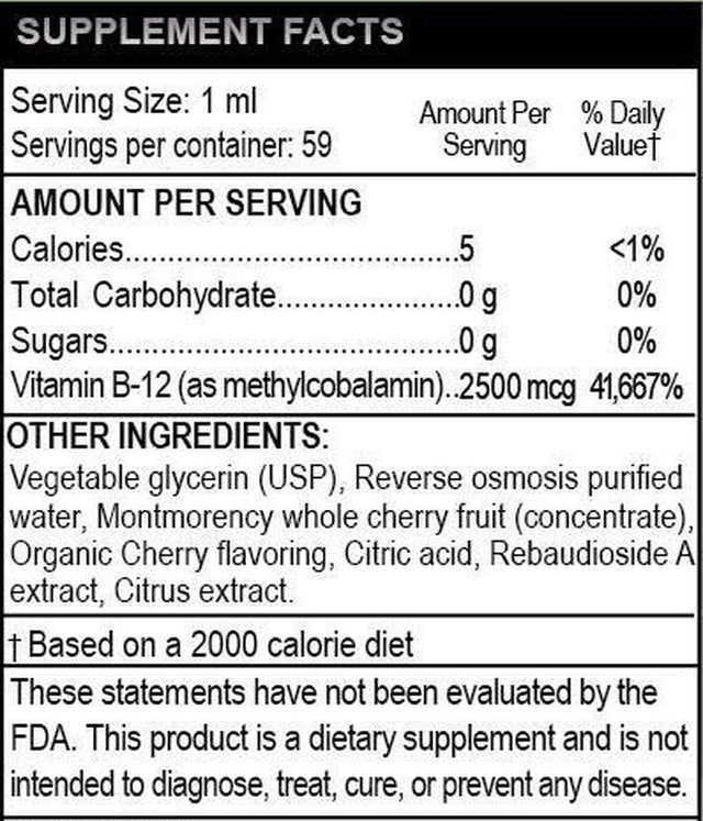 Bio Naturals Vitamin B12 Liquid Drops for Adults & Kids - 100% Natural Sublingual Methylcobalamin - Highest Absorption - Energy & Brain Booster Helps with Fatigue & Weakness - Wild Berry - 2 Fl Oz