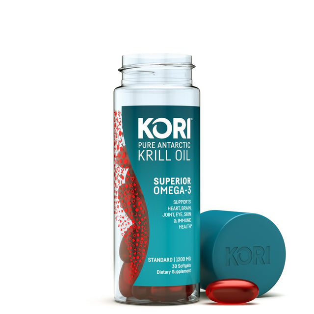 Kori Krill Oil Multi Benefit Omega-3, Dietary Supplement for Heart, Brain, Joint, Eye and Skin Health, 30 Count