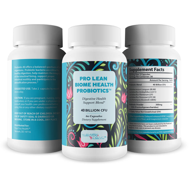 Pro Lean Biome Health Probiotics - Digestive Health & Immune Support - Improve Gut Microbiome for Overall Health & Improved Energy - Probiotic & Prebiotic Blend - Health Starts in the Gut