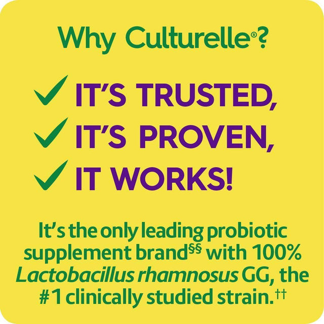 Culturelle Digestive Daily Probiotic Capsules for Digestive Health for Men and Women, 30 Count