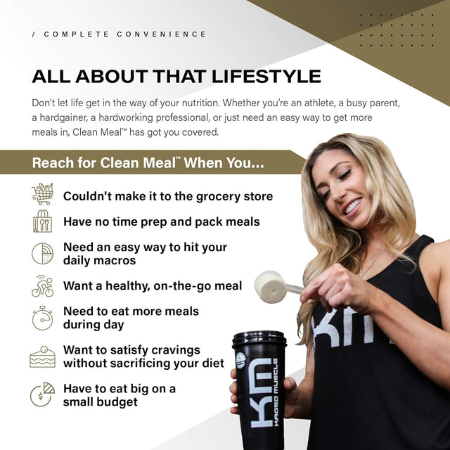 Kaged Clean Meal Replacement Shake with Whey Protein Isolate | Vanilla Cake| Clean Carbs | MCT Oil Fats | Organic Vitamins and Minerals | 20 Servings