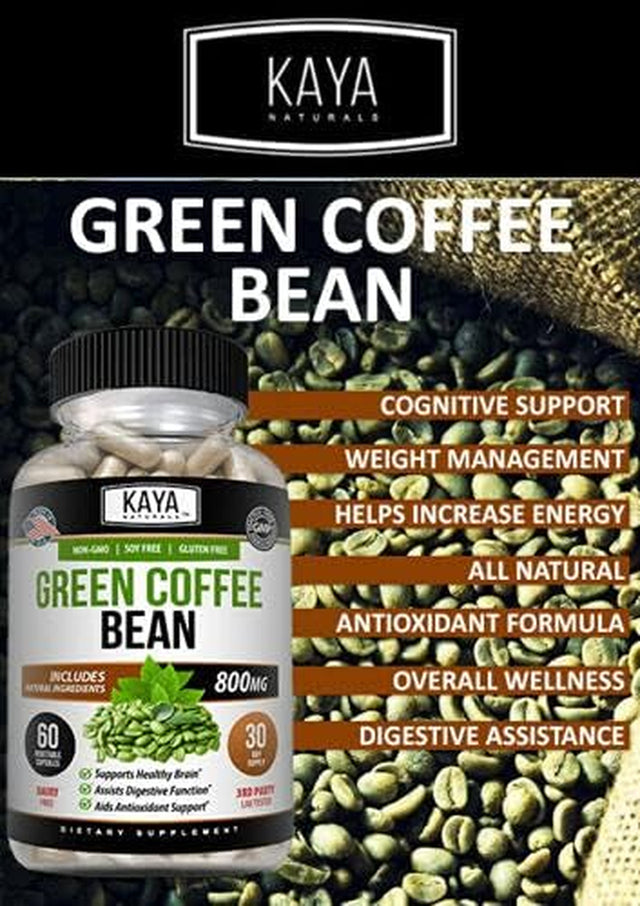 Kaya Naturals Green Coffee Bean 60Ct - Weight Management