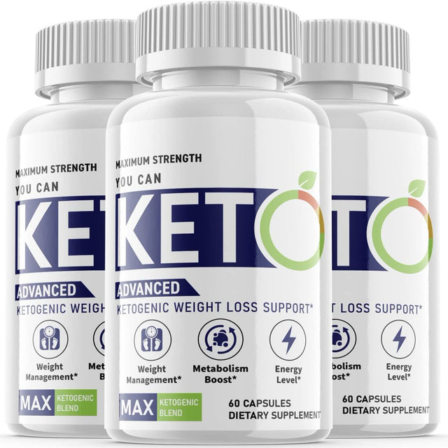 (3 Pack) You Can Keto - Keto You Weight Loss Formula - Energy & Focus Boosting Dietary Supplements for Weight Management & Metabolism - Advanced Fat Burn Raspberry Ketones Pills - 180 Capsules