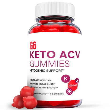 (1 Pack) G6 Keto ACV Gummies - Supplement for Weight Loss - Energy & Focus Boosting Dietary Supplements for Weight Management & Metabolism - Fat Burn - 60 Gummies