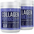 Collagen Powder Premium Peptides Hydrolyzed Anti-Aging Unflavored 1LB 2 Pack