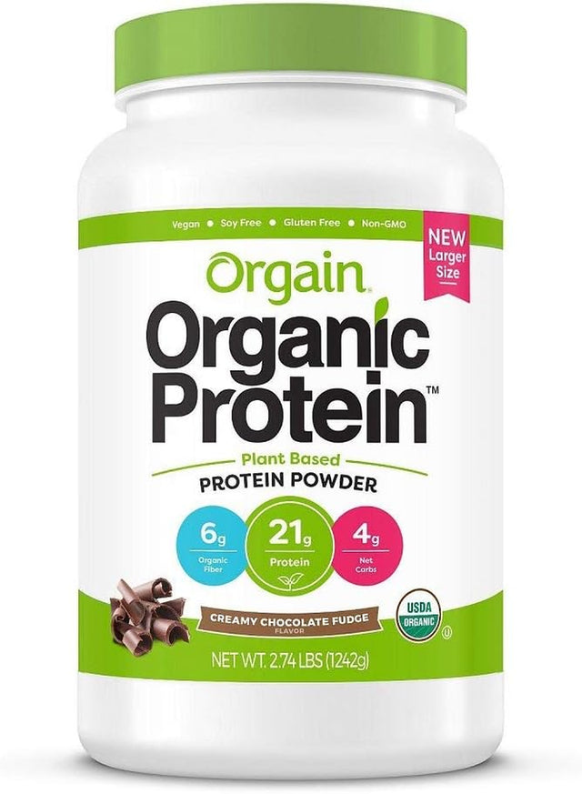 Orgain Protein Plant Based Powder Creamy Chocolate Fudge, 32 Oz