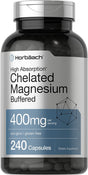 Chelated Magnesium | 400Mg | 240 Capsules | by Horbaach