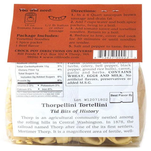 Rill Foods Thorpellini Tortellini Soup Mix 8.25 Oz