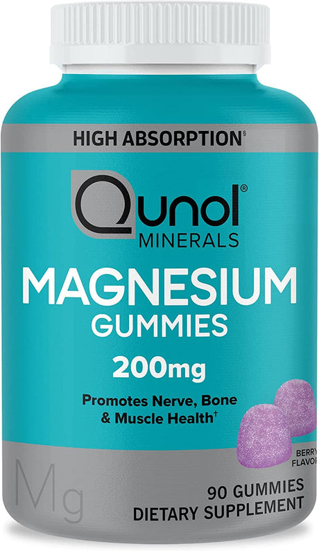 Qunol Magnesium Gummies, Berry, 100 Mg, 90 Gummies