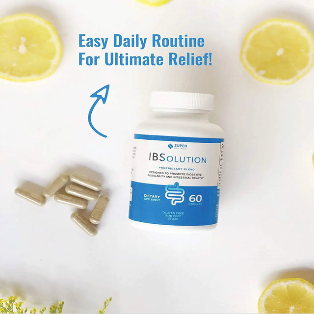 Ibsolution - Bowel Relief Capsules - All-Natural Supplement to Support Digestive Health, Gas, Bloating, Diarrhea and Constipation - Made in USA - Non-Gmo, Gluten Free, & Vegan (60 Capsules)