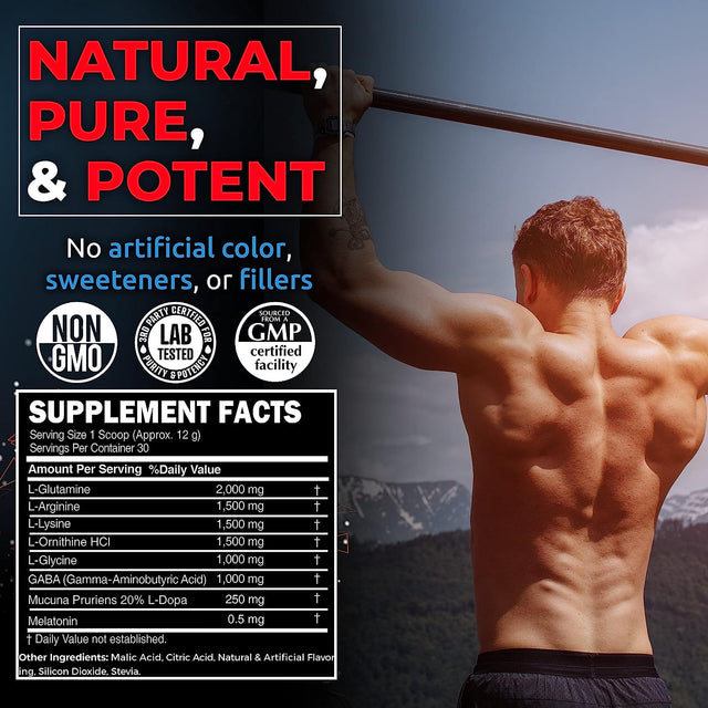 HGH Supplements for Men & Women - Regains MAX Natural Anabolic Muscle Builder for Men, Muscle Growth Building & Human Growth Hormone for Men, Muscle Recovery Post Workout Supplement, Powder - Mango