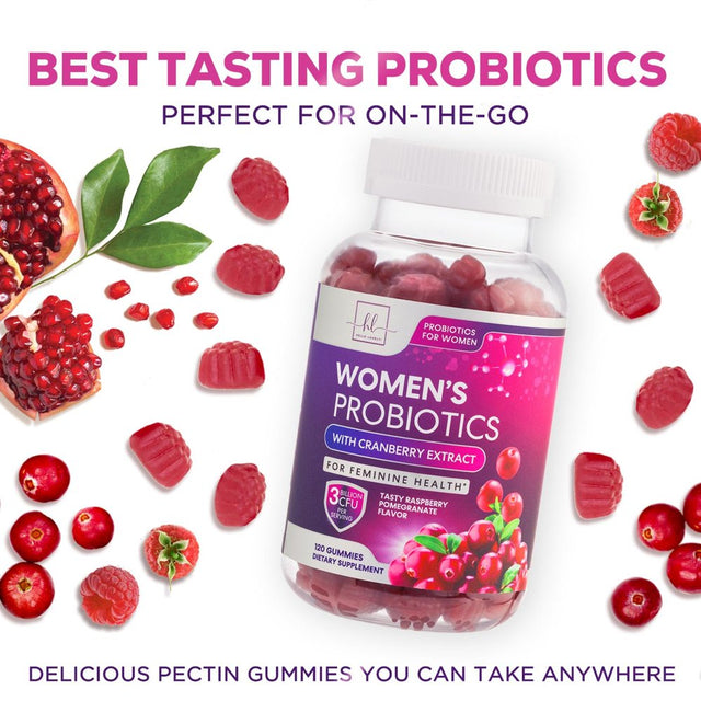 Hello Lovely! Probiotics for Women - Multi Strain Womens Probiotic Gummy W/Cranberry for Vaginal, Digestive, Ph & Immune Health Support, 3 Billion CFU Prebiotic & Probiotic Supplement - 120 Gummies