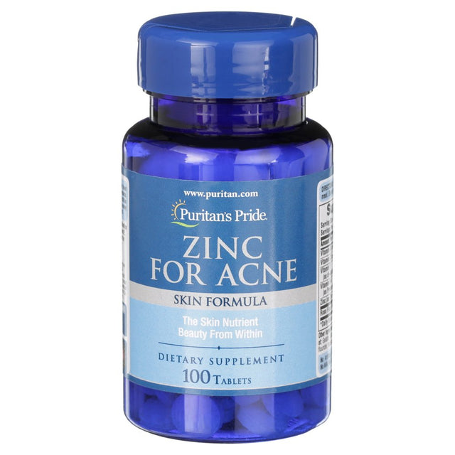 Puritans Pride Zinc for Acne, 100 Count