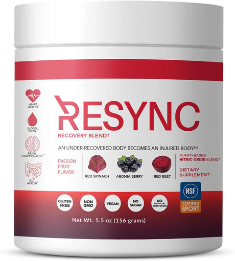 Recovery Blend Nitric Oxide Supplement, Caffeine-Free Pre & Post Workout Recovery Drink Plant-Based Nitric Oxide Booster, Better than Beet Root Powder, Passion Fruit Flavor, 5.5Oz