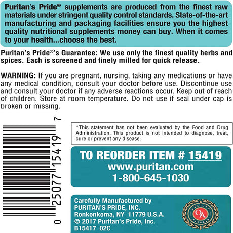 Puritan'S Pride Turmeric Curcumin 500 Mg Contains Antioxidants-180 Capsules