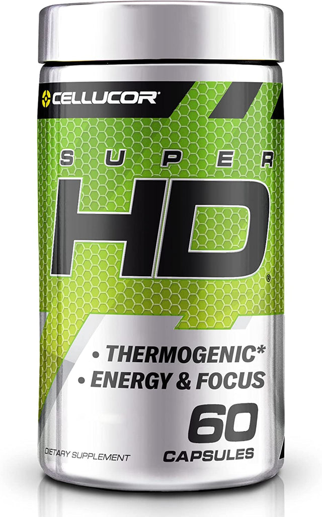 Cellucor Super HD for Men & Women - Enhance Focus and Increase Energy - Capsimax, Green Tea Extract, 160Mg Caffeine & More 60 Servings