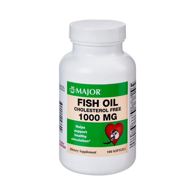 Major Cholesterol-Free Fish Oil, 1000 Mg, 100 Count