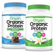 Orgain Organic Vegan Protein Powder + Greens, Creamy Chocolate Fudge (1.94Lb) and Organic Vegan Protein Powder, Peanut Butter (2.03Lb) Bundle