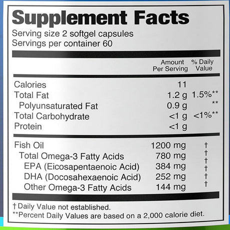 ORZAX Omega 3 Fish Oil - EPA DHA Omega 3 Supplement - Heart, Eye, Joint, and Nerve & Brain Supplement - Lemon - 120 Softgels Capsules