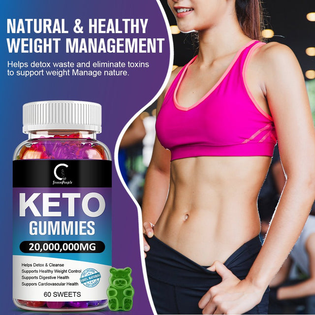 GPGP Keto Bear Gummies, Burning Body Fat, Weight Loss Supplement for Women & Men, 20,000,000Mg - 60 Capsules