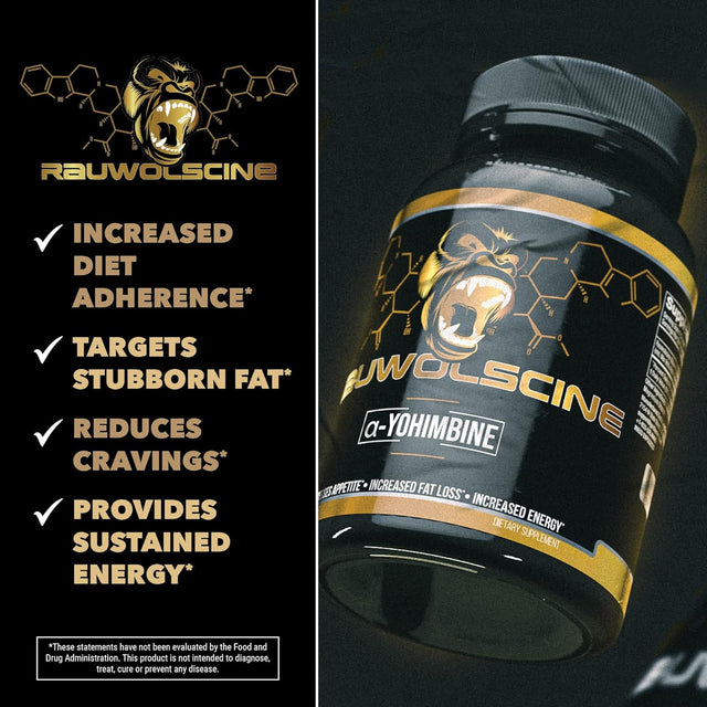 Gorilla Mind Rauwolscine – Suppresses Appetite/Increased Fat Loss/Increased Energy (90 Capsules)