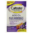 Caltrate 600 plus D3 Calcium Supplement Soft Chews, Vanilla Creme - 60 Ea, 6 Pack