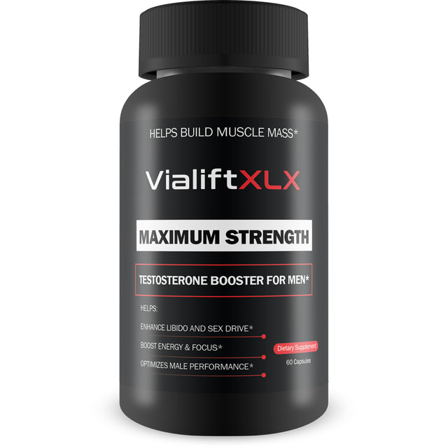 Vialift XL X Maximum Strength Testosterone Booster for Men - Helps Build Muscle Mass - Support Improved Testosterone Levels This Male Herbal Formula - Stamina - Strength - Power - Youth