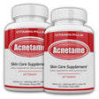 Acnetame 2 Pack 120 Count Clear Skin Supplements Pill- Tablets for Oily Skin, Spots, Blemishes, & Sebum Control for Women, Men, & Teens