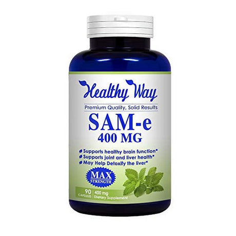 Healthy Way Pure Sam-E 400Mg Supplement (Non-Gmo) - 90 Capsules Sam-E (S-Adenosyl Methionine) to Support Mood, Joint Health, and Brain Function