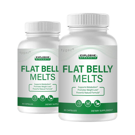 (2 Pack) Flatbelly Melts Capsules - Flat Belly Melts Natural Formula Capsules