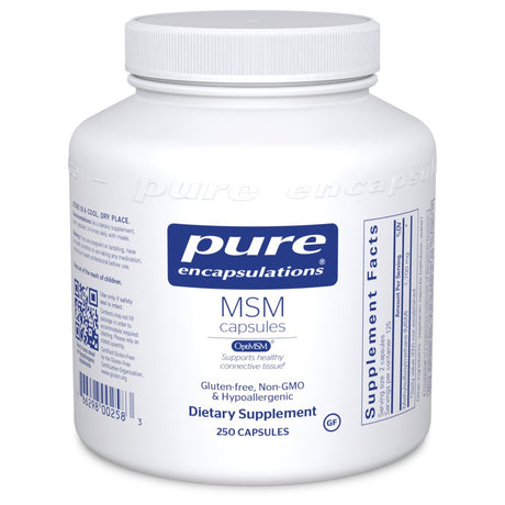 Pure Encapsulations MSM Capsules | Sulfur Supplement to Support Joints, Immune System, Connective Tissue, and Respiratory Health* | 250 Capsules