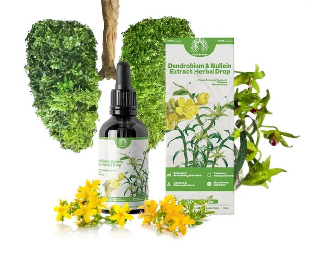 Herbal Lung Health Essence Dendrobium and Mullein Extract Herbal Drops