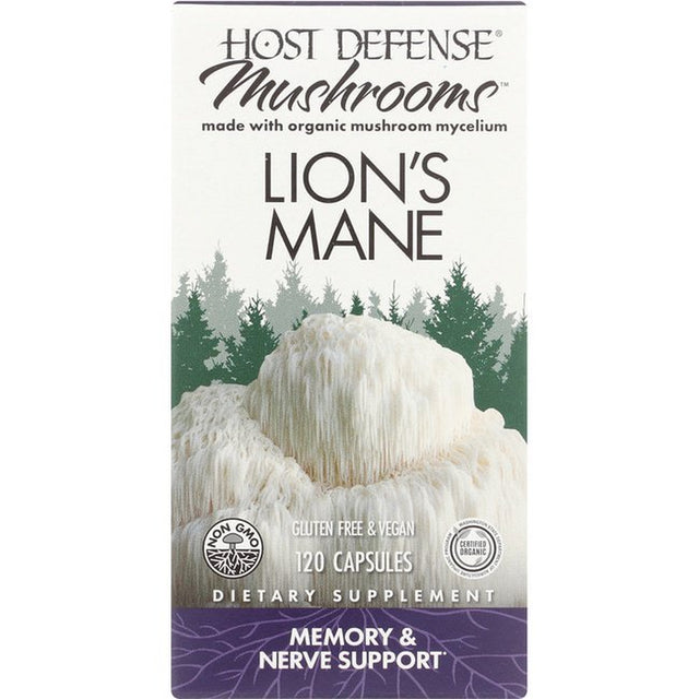 Lion'S Mane - Memory & Nerve Support with Organic Mushrooms (120 Vegetarian Capsules)