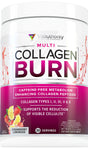 Collagen for Weight Loss Powder - Vitauthority Multi Collagen Burn with Hyaluronic Acid, Vitamin C, Proprietary Metabolism Support Blend & Cellulite Control Matrix - 30 Servings, Strawberry Lemonade