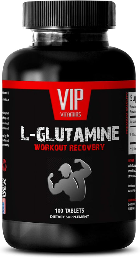 Workout Recovery for Men - Pure L-GLUTAMINE - Workout Recovery - Immune Support - Strength Boost - Glutamine Energy - 1 Bottle (100 Tablets)