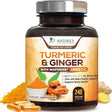 Turmeric Curcumin with Bioperine & Ginger 95% Standardized Curcuminoids 1950Mg - Black Pepper for Max Absorption, Natural Joint Support, Nature'S Tumeric Extract Supplement, Vegan - 240 Capsules