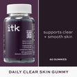 ITK Daily Clear Skin Supplement with Probiotics + Zinc | Mixed Berry | 30-Day Supply, 60 Ct