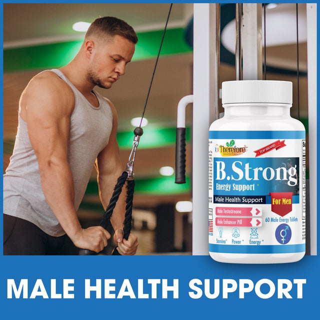 B.Strong Testosterone Booster for Men, Enhancing Supplement, Libido Support 60 Veggie Tablets by Therefore