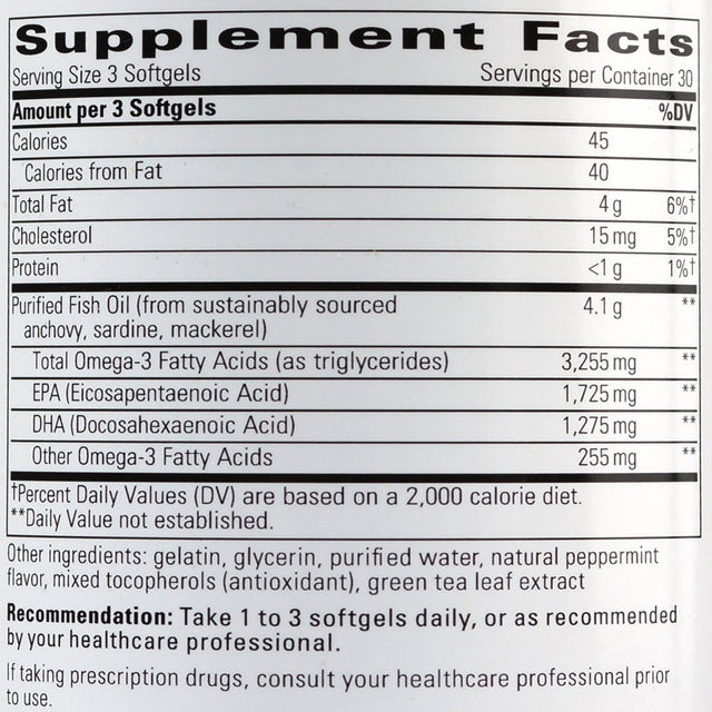 Integrative Therapeutics Pure Omega Ultra HP 1392 Mg- Omega-3 Fatty Acid Supplement from Fish Oil, with EPA and DHA - Gluten-Free - Sustainably Sourced - 90 Softgels