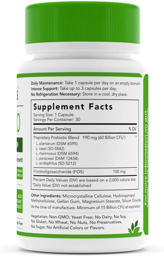 Hyperbiotics Pre + Pro 60B, 60 Billion CFU, 30 Acid-Resistant Capsules