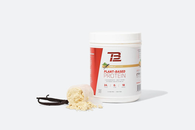 TB12 Plant Based Protein Powder, Sustainably Sourced Pea Protein, Vanilla, Vegan, 1G Net Carb, Non-Gmo, Dairy-Free, Sugar-Free (18 Servings / 1.26Lbs)